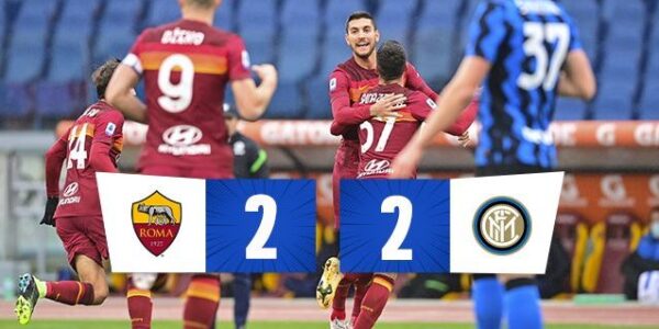Sport/Calcio: Roma Inter (2-2) pagelle e allenatore per TVGNEWS